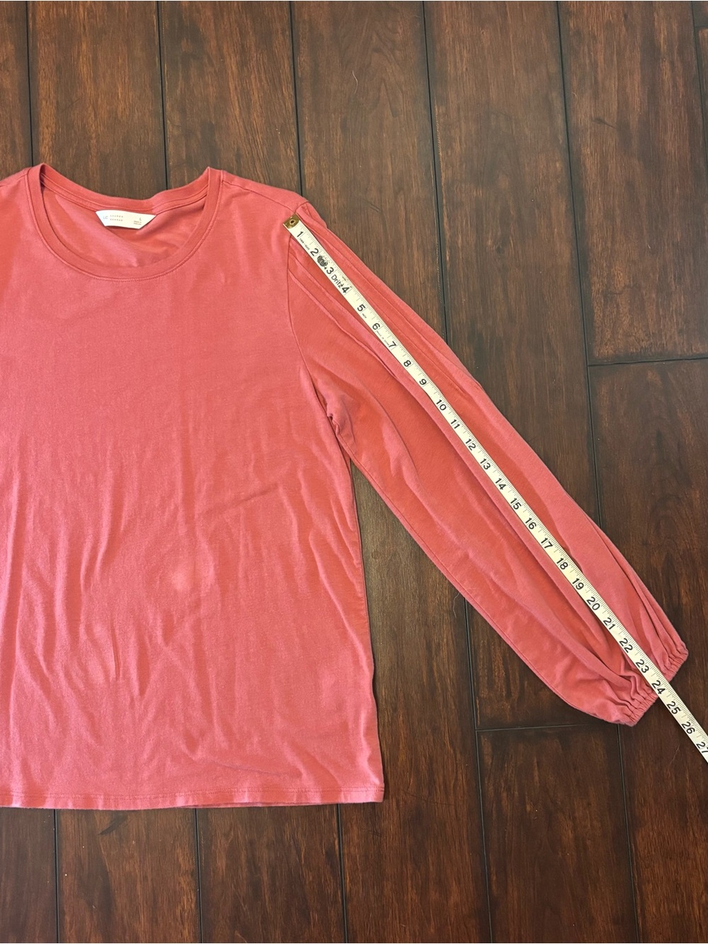 LC Lauren Conrad Dusty Rose Pleated Long-Sleeve Top - Women’s Size Large - Picture 11 of 13